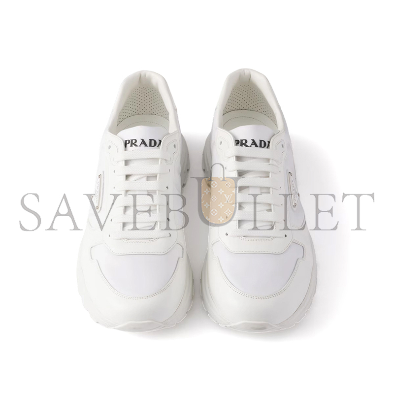 Pra*a prax 01 re-nylon and brushed leather sneakers 2ee443